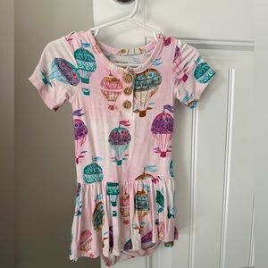 Posh peanut bodysuit twirl dress